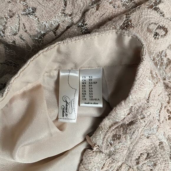 Forever 21 Skirt Light Pink Crochet Lace Mini Juniors XS‎ Skater Skirt Circle - Picture 3 of 7